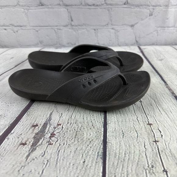 Crocs‎ KADEE II ~ Flip Flops/Thong Sandals - Women's Size 6 Brown - Picture 6 of 9